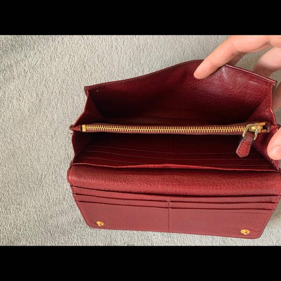 SOLD! ❤️ Prada Wallet Red Leather - Picture 6 of 7